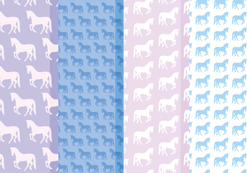 Vector Horses Patterns - vector gratuit #417835 