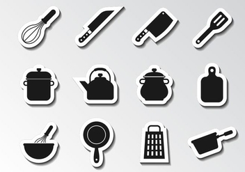 Free Kitchen Utensils Icons Vector - Free vector #417995
