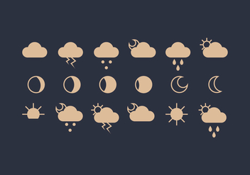 Vector Weather Icon Set - Free vector #418155