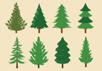 Vector Collection of Christmas Trees or Sapin - vector gratuit #418625 
