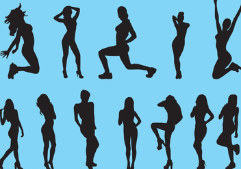 Silhouette Of Slimming Woman - vector gratuit #418745 