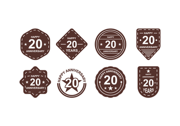 Free Anniversary Badges - vector gratuit #418825 