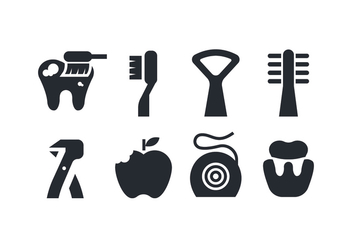 Dental Care Icons - Free vector #419105