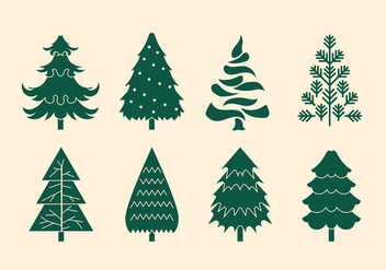 Vector Collection of Christmas Trees or Sapin - vector gratuit #419245 