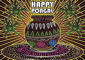 Happy Pongal Background - vector #419265 gratis