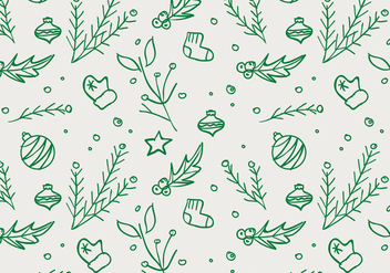 Free Christmas Hand Drawn Pattern Background - бесплатный vector #420485