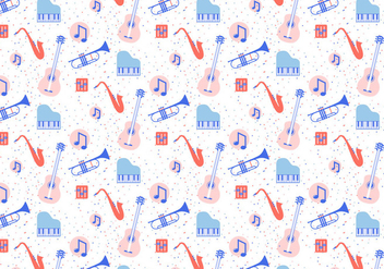 Musical Instruments Pattern - Free vector #420555