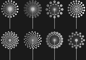 Set Of Blowball Icons - Kostenloses vector #420655