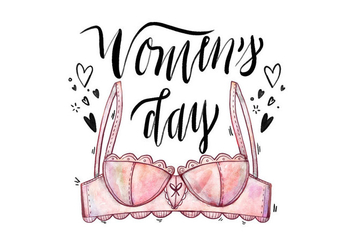 Free Women's Day Watercolor Illustration - vector gratuit #420815 