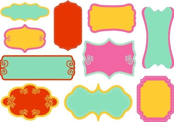 Free Decorative Funky Frame Collection Vector - Free vector #421335