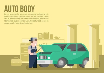 Auto Body and Mechanic Background - Free vector #421575