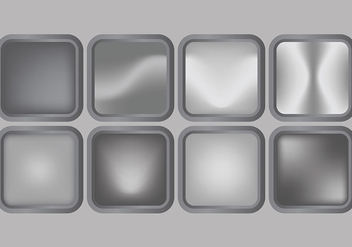 Shiny Grey Gradient Icons Vector - vector #421665 gratis