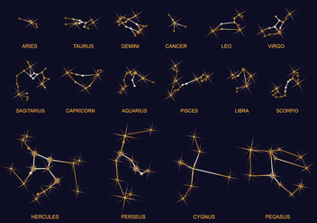 Constellations Vector Graphics - Kostenloses vector #421915