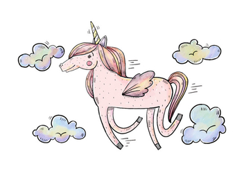 Free Unicorn Illustration - Kostenloses vector #422305