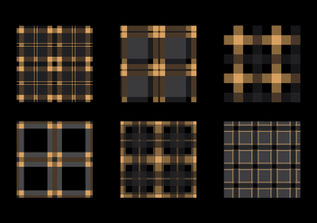 Flannel Black Gold Texture Vector - Free vector #422345