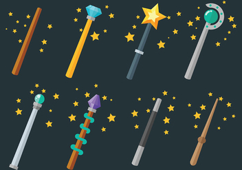 Free Magic Stick Icons Vector - Free vector #422375
