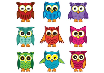 Cute Colored Buho Icons Set - vector gratuit #422385 