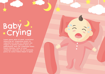Crying Baby Peach Vector - Free vector #423025