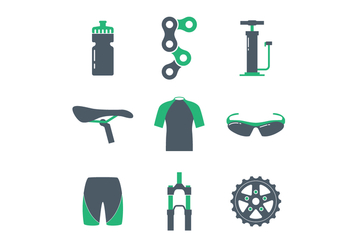 Bicycle Icon Set - Free vector #423675