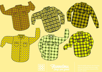 Free Yellow Flannel Shirt Vector - Kostenloses vector #424755
