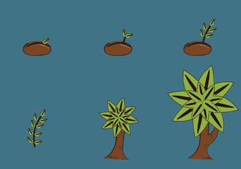 Free Plant Growth Cycle Vector Illustration - Kostenloses vector #424945