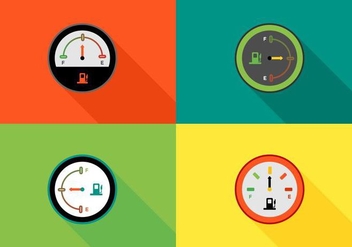 Free Colorful Fuel Gauges Vector - Free vector #425135