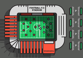 Football Ground Vector Illustration - vector gratuit #425915 