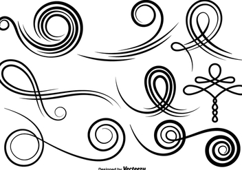 Vector Set Of Swirls - Free vector #425985