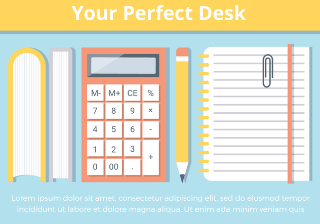 Free Office Desk Vector Elements - Kostenloses vector #426685