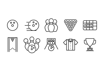 Bowling Icons - Free vector #427085
