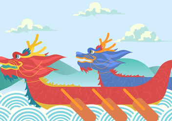 Dragon Boat Festival Background Vector - Kostenloses vector #427695