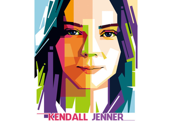 Kendall Jenner Vector WPAP - бесплатный vector #427985