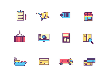 Logistics and Delivery Icons - Free vector #427995