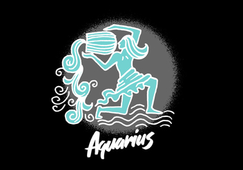 Aquarius Zodiac Symbol - vector gratuit #428025 