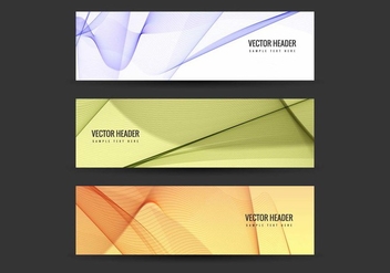 Free Vector Colorful Headers Set - Free vector #428065