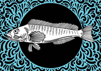 Ornate Fish Design - Kostenloses vector #428465