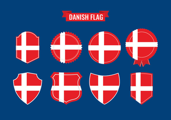 Danish Flag Icon Free Vector - vector gratuit #428665 