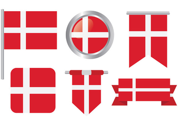 Free Danish Flag Icons Vector - Free vector #428675