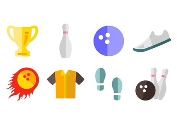 Free Bowling Icons Vector - vector gratuit #428825 