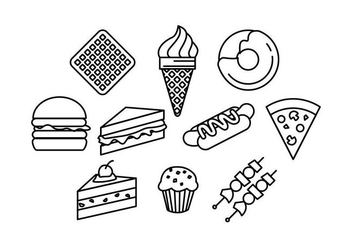 Free Food Line Icons Vector - Free vector #428875