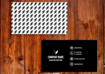 Black and White Business Card Template - vector #429005 gratis