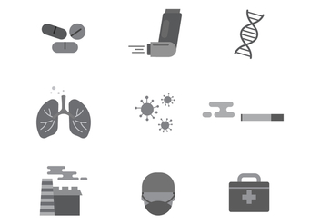 Free Asthma Medical Vector Icons - Free vector #429125
