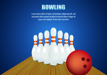 Bowling Background Vector - Free vector #429155