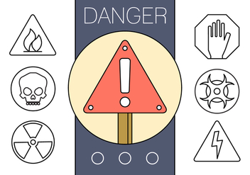 Free Linear Signs of Danger - vector gratuit #429395 