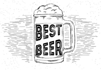 Free Hand Drawn Vector Beer - Free vector #429515