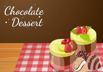 Chocolate Dessert Vector - Free vector #429575