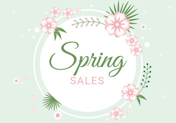 Free Spring Season Sale Vector Background - Free vector #430075