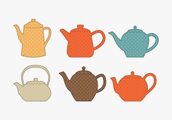 Polkadot Teapot Collection - vector gratuit #430185 