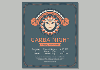 Garba Poster Template Vector - Free vector #430195