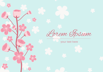 Peach Blossom Background Vector - Free vector #430215